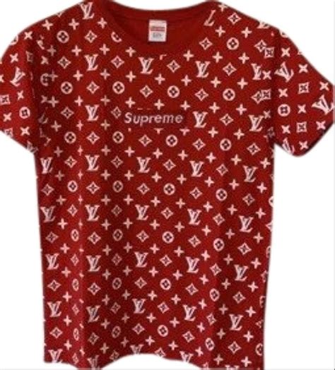 louis vuitton x supreme t shirt red